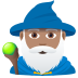 🧙🏽‍♂️ man mage: medium skin tone display on JoyPixels